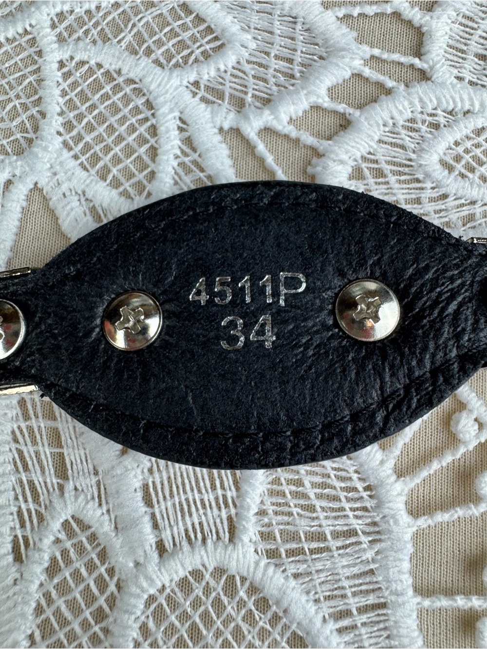 Leather Belt with Silver Plated Western Hardware Size 34” Women’s - Picture 8 of 12